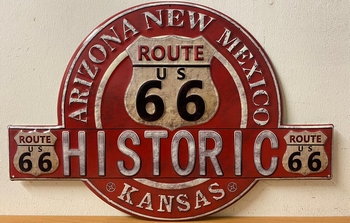 Route 66 arizone new mexico kansas uitgesneden metal