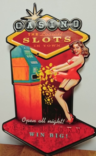 Casino slots pinup metalsign