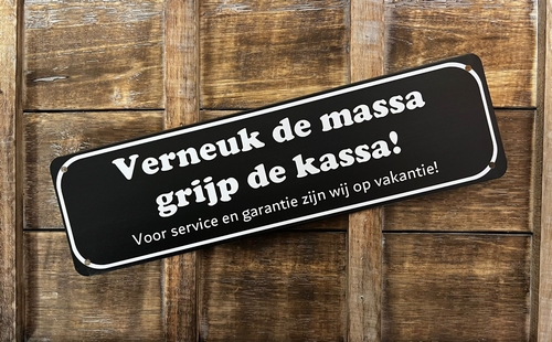 Verneuk massa kassa tekstbord