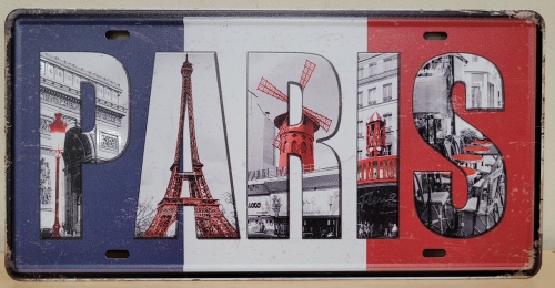 Paris Parijs license plate