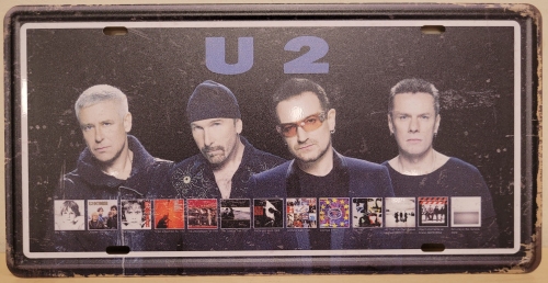 U2 Band License plate