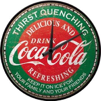 Coca cola thirst Quenching green wandklok