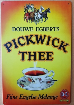 Pickwick thee fijne engelse melange metalen reclamebor