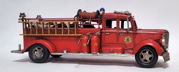 Brandweer auto XXL Ladder Helmpjes metalen miniatuur