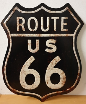 Kardinaal Poort hoe te gebruiken Route 66 uitgesneden relief bruin metalen bord