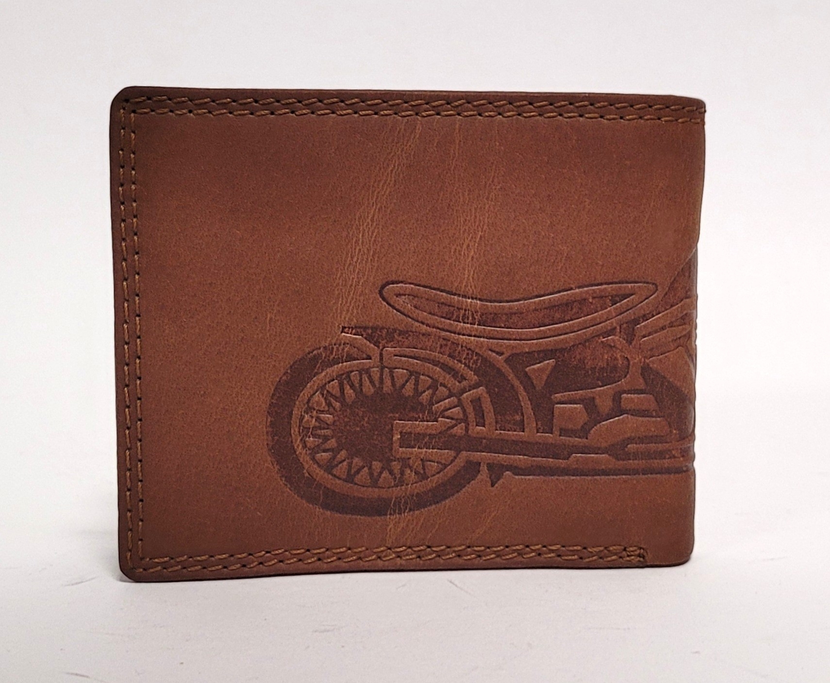 Portemonnee motor bruin leer